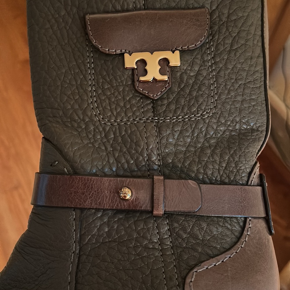 Tory Burch Brown Leather Boots, Size 8 1/2 M - Picture 11 of 13